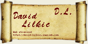 David Lilkić vizit kartica